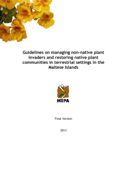 Guidelines on managing non-native plant invaders and restoring