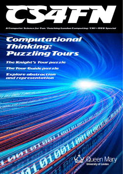 Computational Thinking: Puzzling Tours