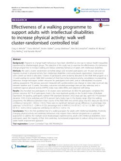 Effectiveness of a walking programme to support adults with