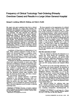 Frequency of ClinicalToxicology Test-Ordering