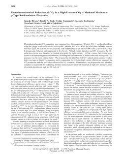 Photoelectrochemical Reduction of CO2 in a High