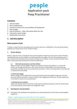 7.2 Peeple Policy Statement on the Recruitment of