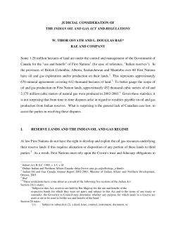 Judicial Consideration of the Indian Oil and Gas Act and Regulations