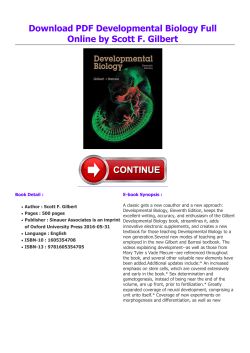 PDF Developmental Biology Full Online by