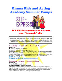 Drama Kids and Acting Academy Summer Camps