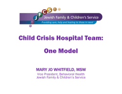 Child Crisis Hospital Team: One Model