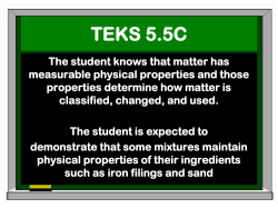 Mixtures and Solutions