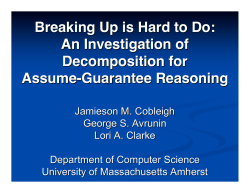 An Investigation of Decomposition for Assume