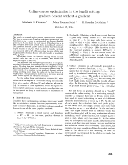 Online convex optimization in the bandit setting: gradient