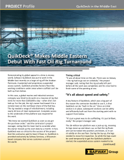 QuikDeck&reg; Makes Middle Eastern Debut With Fast Oil Rig