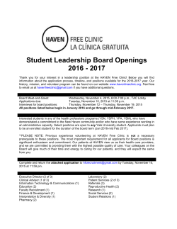 Leadership Board Positions