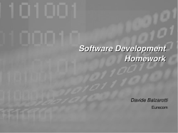 Software Development Homework