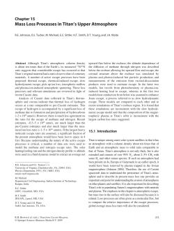 Mass Loss Processes in Titan`s Upper Atmosphere