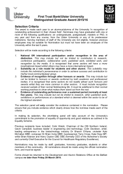 First Trust Bank/University of Ulster