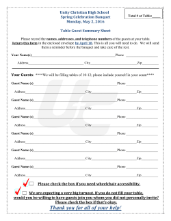Please record the names, addresses, and telephone numbers of the