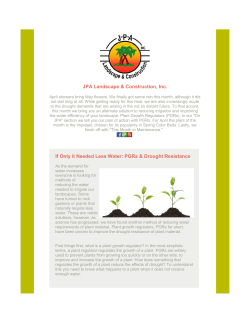 Plant Growth Regulators and the Drought