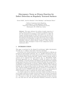 Discrepancy Norm as Fitness Function for Defect Detection on