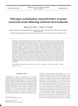Nitrogen assimilation characteristics of polar