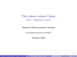 The Labour-Leisure Choice - Universidad Aut&oacute;noma de Madrid