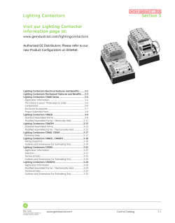 GE Control Catalog - Section 3: Lighting