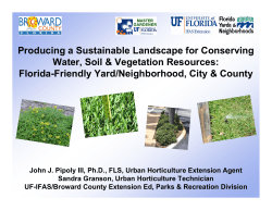 Producing a Sustainable Landscape for Conserving Water, Soil