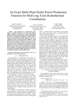 An Exact Multi-Plant Hydro Power Production Function for