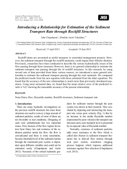 Introducing a Relationship for Estimation of the Sediment Transport