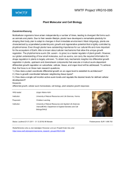 Plant Molecular and Cell Biology