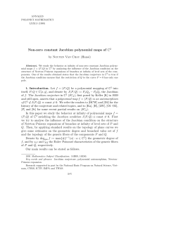 Non-zero constant Jacobian polynomial maps of C