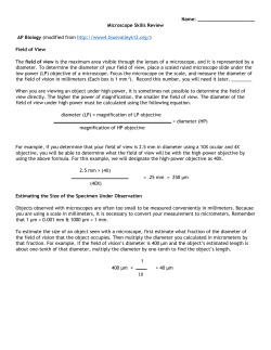 Procedure for Examining Flower Petal Take a microscope from the