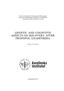 genetic and cognitive aspects on recovery after