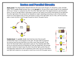 Series circuit: The diagram below demonstrates how electrons travel