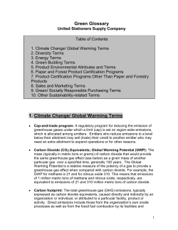 Green Glossary - Bishop`s Office Needs