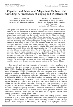 Cognitive and Behavioral Adaptations To Perceived Crowding: A