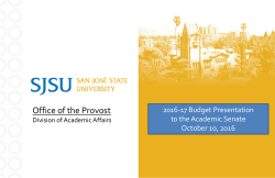 October 10 Academic Affairs Budget Slide Presentation