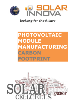 photovoltaic module manufacturing carbon footprint