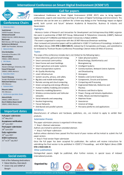 International Conference on Smart Digital - icsde 2017