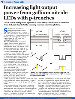 Increasing light output power from gallium nitride LEDs with p