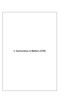 2. Instructions to Bidders (ITB)