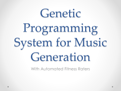 Genetic Music - Ohio State Computer Science and Engineering