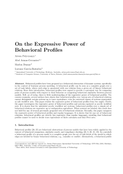 On the Expressive Power of Behavioral Profiles