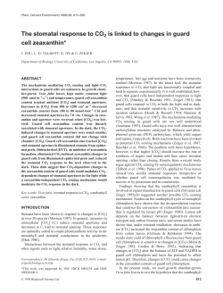 The stomatal response to CO2 is linked to changes in guard