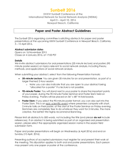 Poster Session Guidelines