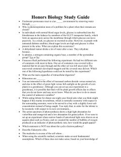 Honors Biology Study Guide