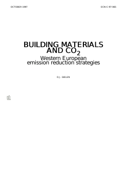 BUILDING MATERIALS AND CO2 - Energy research Centre of the