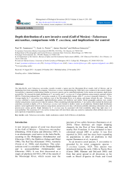 Depth distribution of a new invasive coral (Gulf of Mexico)