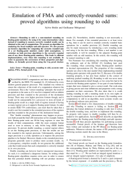 Emulation of FMA and correctly-rounded sums: proved algorithms