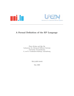 A Formal Definition of the EP Language