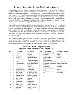 Math League - Delaware Council of Teachers of Mathematics