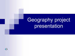 Geography project presentation